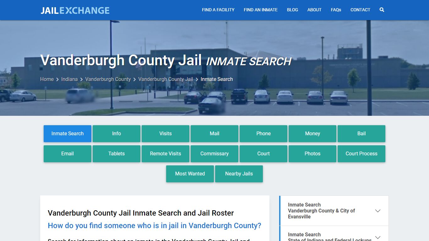 Inmate Search: Roster & Mugshots - Vanderburgh County Jail, IN